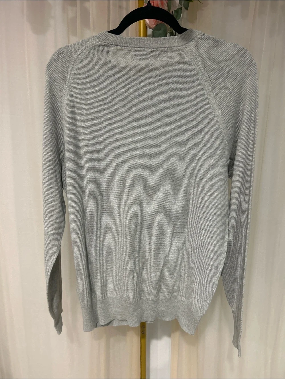 J.Crew 100% Cotton Textured Crewneck Sweater Gray NWT Size M